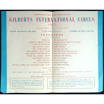 Gilberts International Circus Chessington Zoo programme 1967